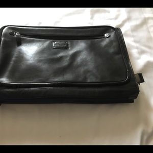 Kenneth Cole Black Leather Garment Bag